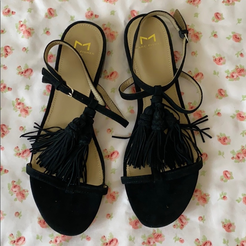 Mark Fisher black suede sandal Dz 9